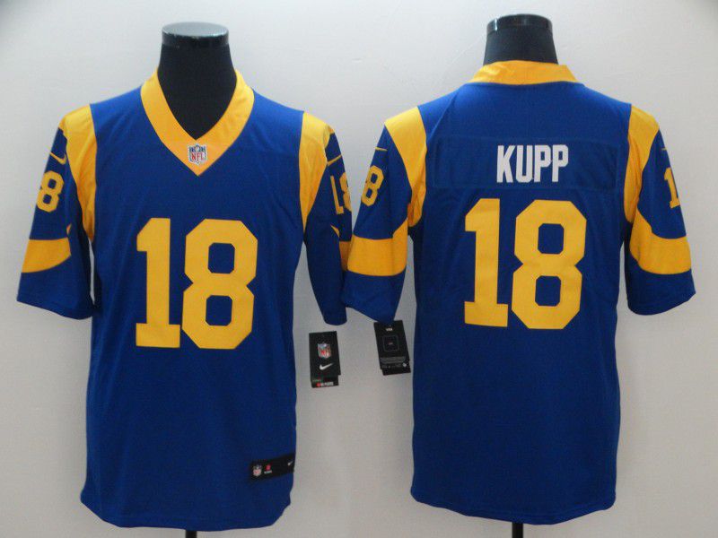 Men Los Angeles Rams #18 Kupp Blue Nike Vapor Untouchable Limited NFL Jersey->los angeles rams->NFL Jersey